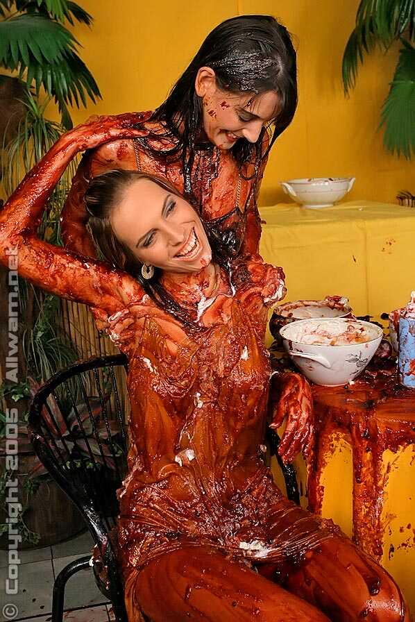 Messy Food Fight: Fully Clothed Women Cover Each Other In Chocolate, Pies, And More!