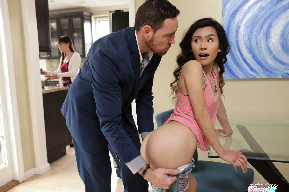 Dark haired beauty Christian Charity gets drilled in the principal's office while Romeo Price films her from behind i...