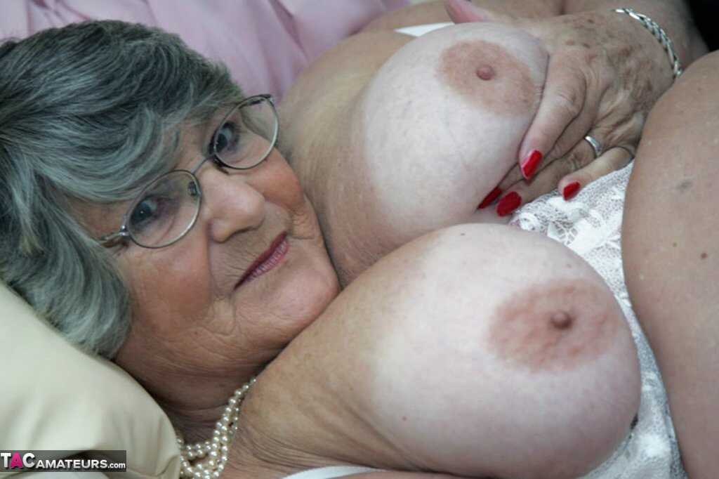 Granny's Leather Couch Desires: Obese Grandma Libby's Nude Escapade on a Chesterfield Sofa - Grandma Libby