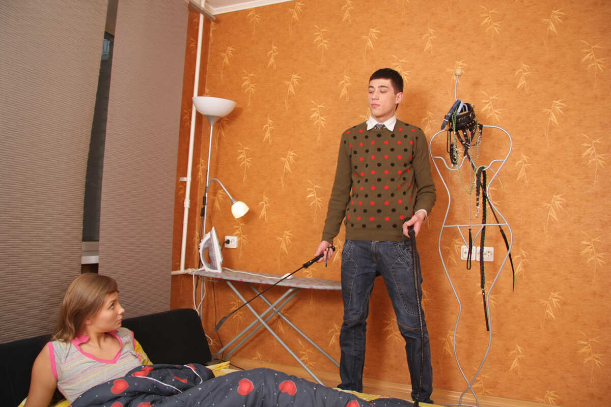 Young Maria's Submission to Bondage and Cum in Front of Dominant Boyfriend Ronald - Maria, Filip, Ronald