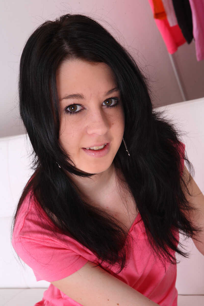 Exploring Her Young Flesh: Dark Haired Teen Sarah Lollypop Gets Naked and Masturbates on a Futon - Sarah Lollypop