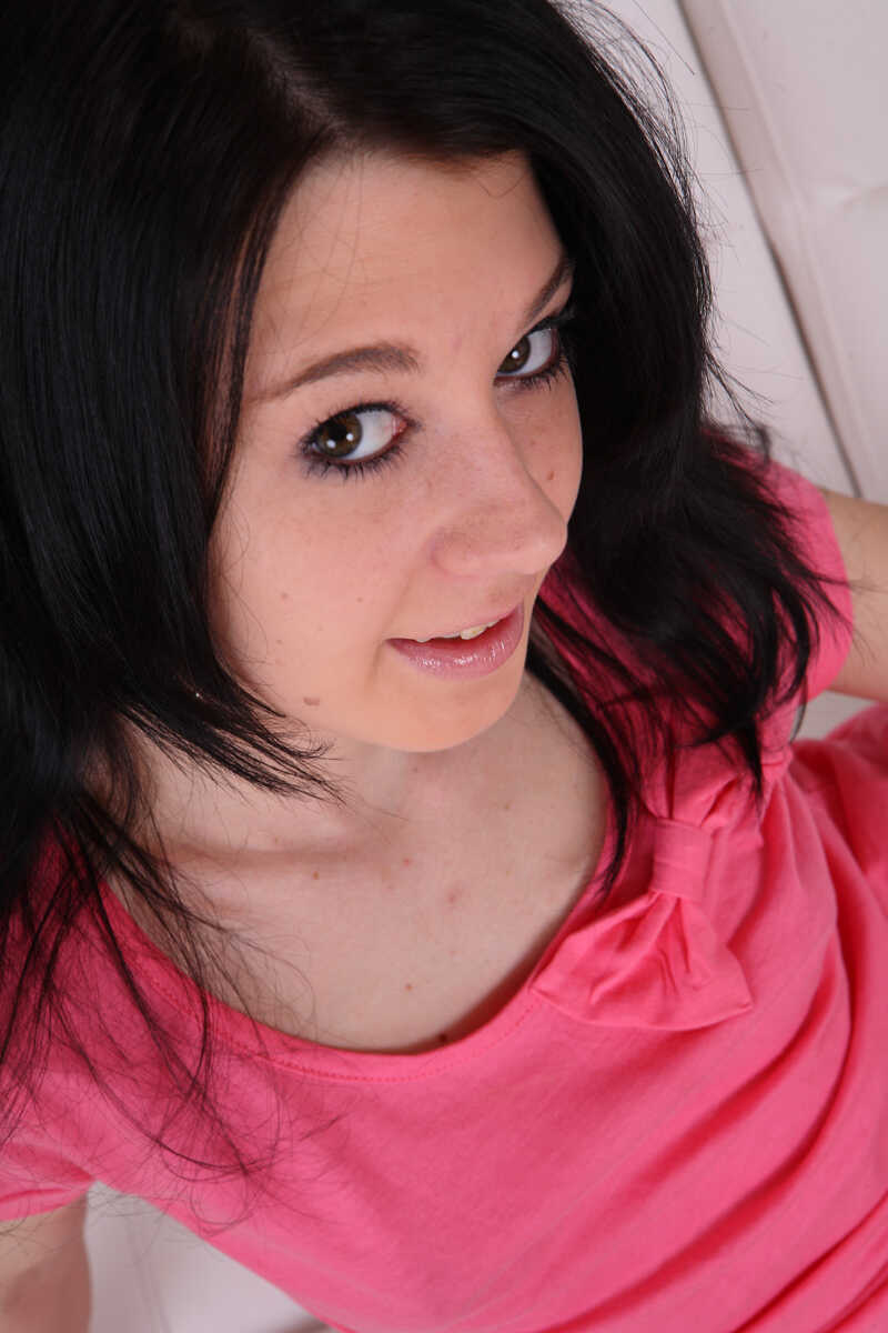 Exploring Her Young Flesh: Dark Haired Teen Sarah Lollypop Gets Naked and Masturbates on a Futon - Sarah Lollypop