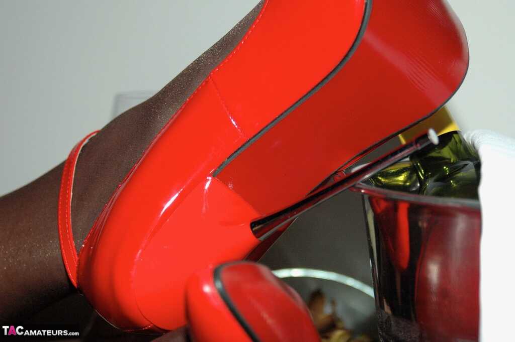 Sheer Red Lace and Kyrasnylons: The Mature Woman's Secret Fantasy - Kyrasnylons