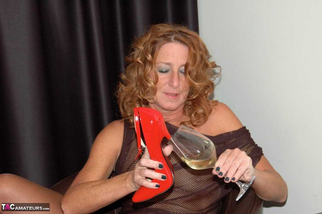 Sheer Red Lace and Kyrasnylons: The Mature Woman's Secret Fantasy - Kyrasnylons