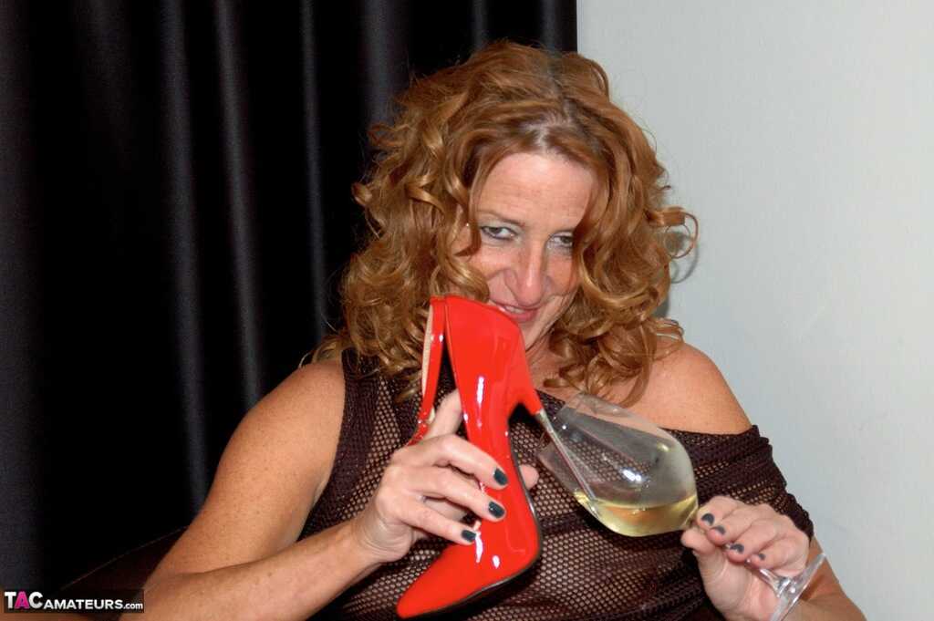Sheer Red Lace and Kyrasnylons: The Mature Woman's Secret Fantasy - Kyrasnylons