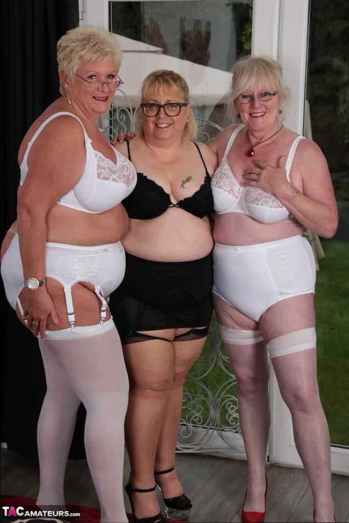 Double the Pleasure with Lexie Cummings and Two Fat Old Lesbians Playing with Each Other's Boobs - Lexie Cummings