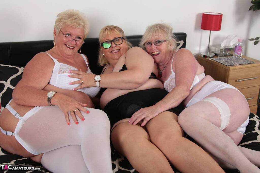 Double the Pleasure with Lexie Cummings and Two Fat Old Lesbians Playing with Each Other's Boobs - Lexie Cummings