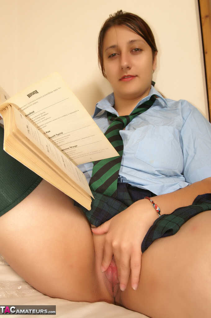 Schoolgirl Kimberly Scott's Naughty Reading Addiction