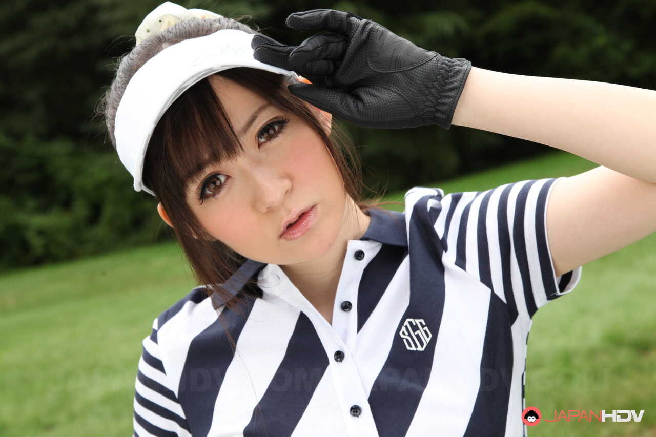 Gorgeous Michiru Tsukino Flashing Her Jumbo Asian Booty on the Golf Links!