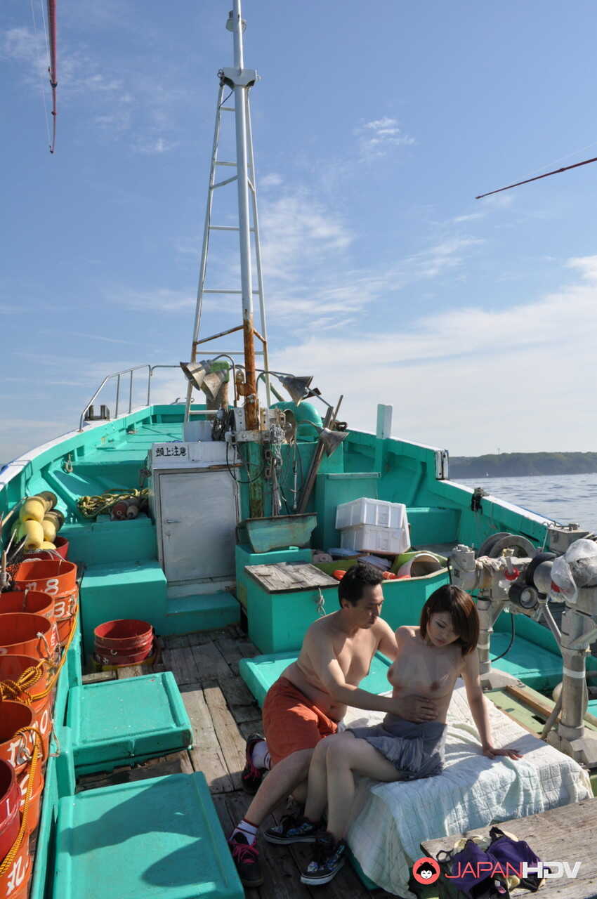 Japanese couple Miki Uemura & Hinata Serina fuck on a fishing boat  The Japanese Boat Fuckers - Miki Uemura, Hinata Se...