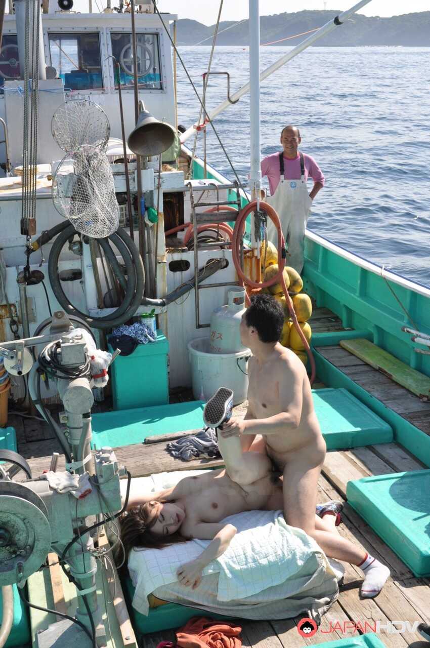 Japanese couple Miki Uemura & Hinata Serina fuck on a fishing boat  The Japanese Boat Fuckers - Miki Uemura, Hinata Se...