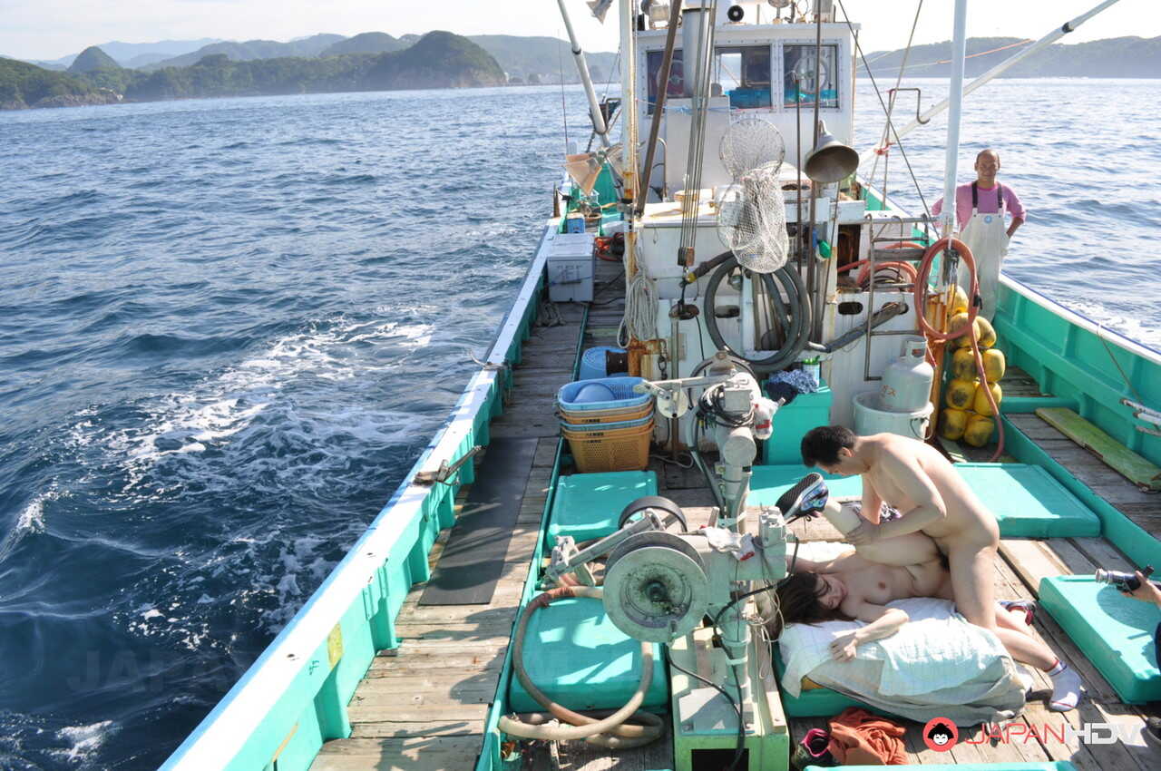 Japanese couple Miki Uemura & Hinata Serina fuck on a fishing boat  The Japanese Boat Fuckers - Miki Uemura, Hinata Se...