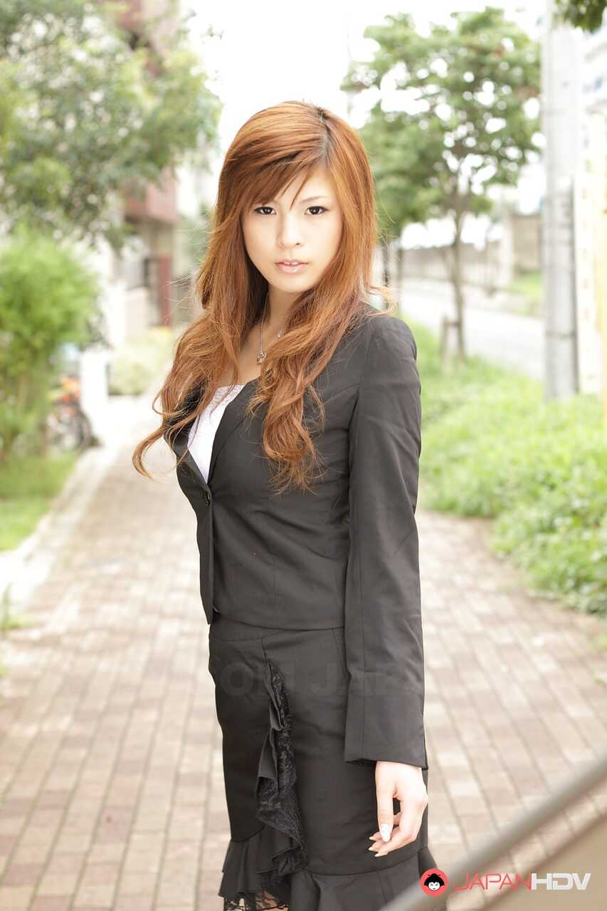 Rina Kikukawa Seductive Asian Girl Posing Fully Clothed in the Great Outdoors