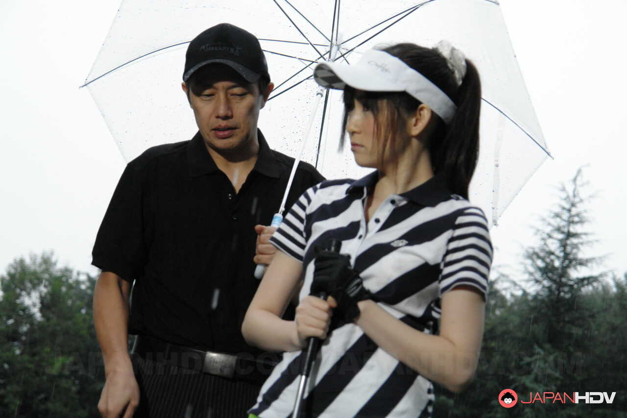 Japanese female golfer Michiru Tsukino sports a creamy hole-in-one after fucking her coach's brains out! - Michiru Ts...