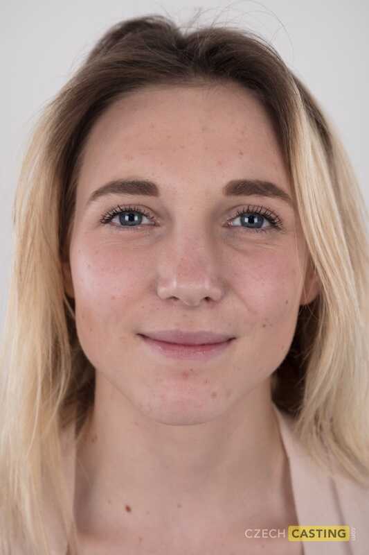 Blonde Teen Crosses Legs After Getting Completely Naked On A Stool By Nikola - Nikola
