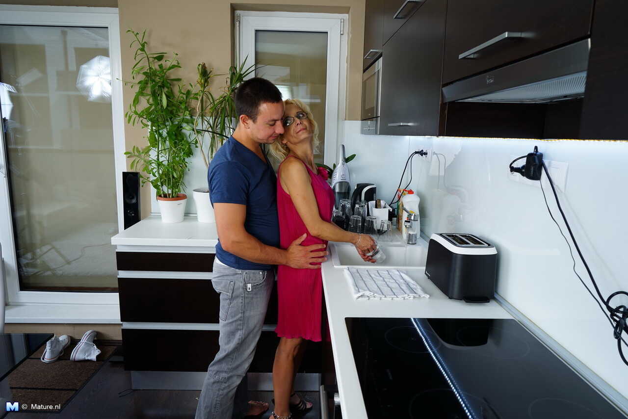 Mrs. Smith's Toy Boy Takes Her From Behind in the Kitchen While She Sucks His Cock - Rob, Gizelda B