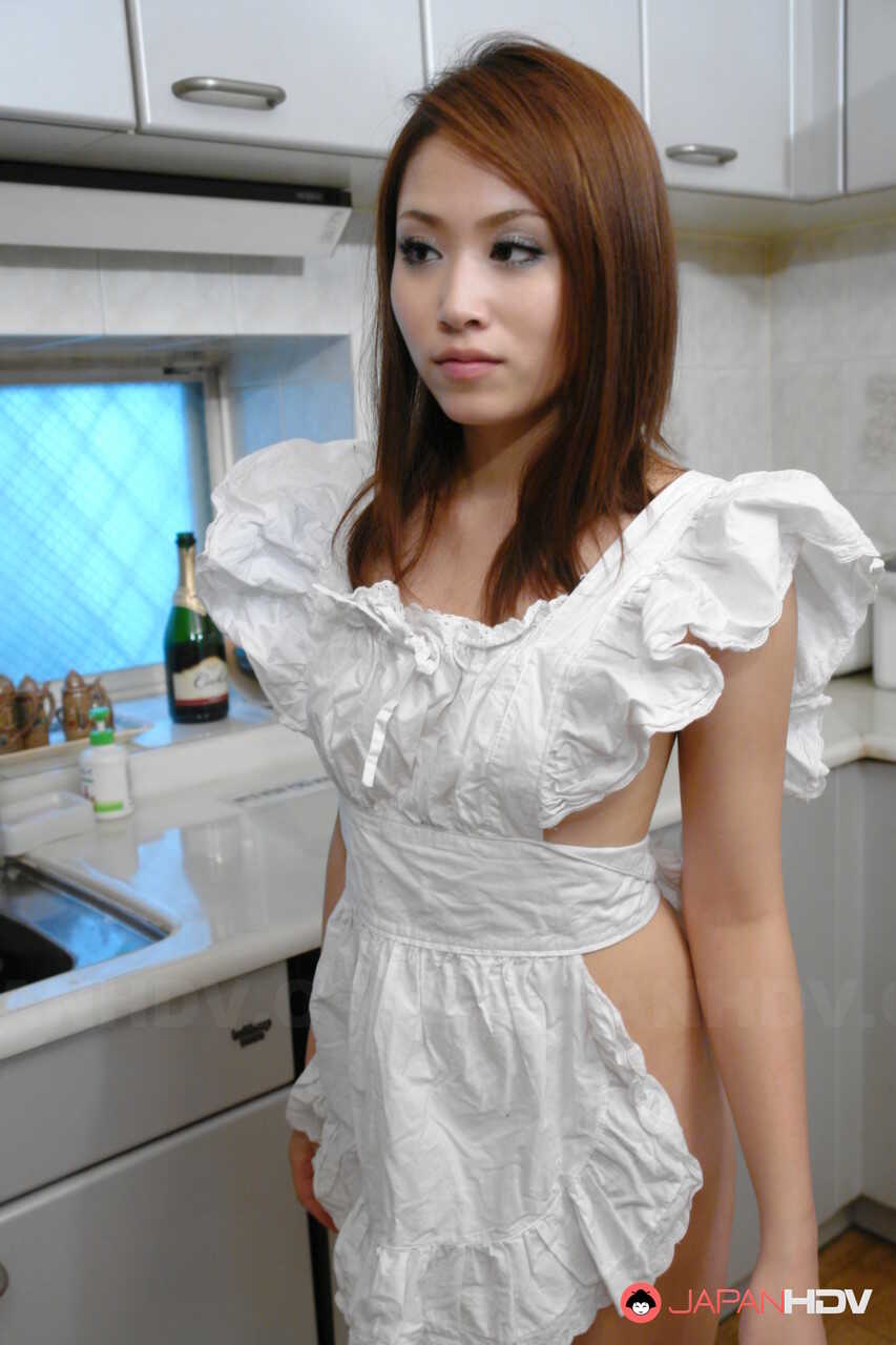 Redheaded Japanese Sex Slave Iori Mizuki Serves Up Hot Cock After Sucking Dinner - Iori Mizuki