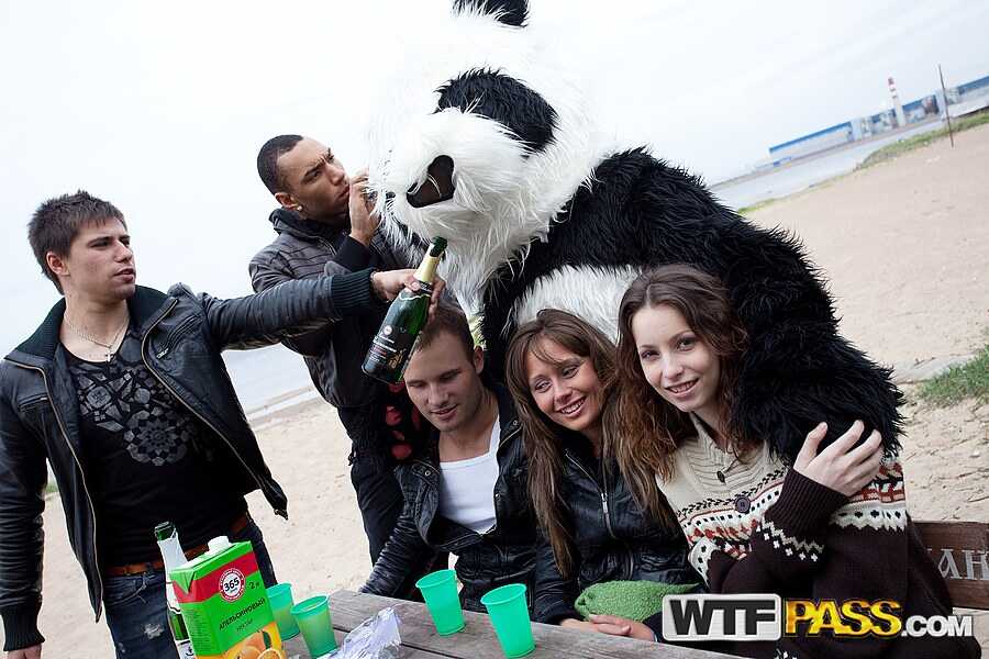 Panda Panties Party: Drunk College Students Get Freaky With Friends & A Furry Companion - Nene, Norma, July, Alisha Lera