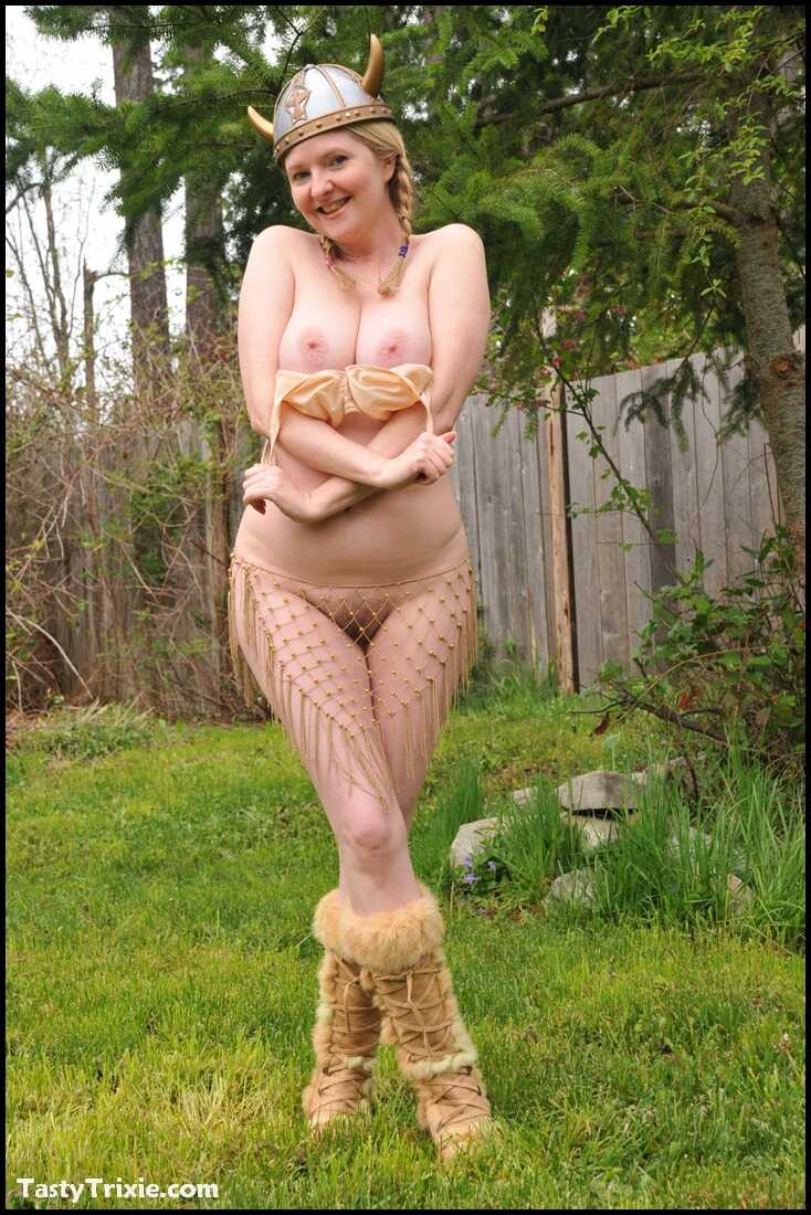 Tasty Trixie's Viking Adventure: A Mature Blonde's Big Tit Cosplay Escapade - Tasty Trixie