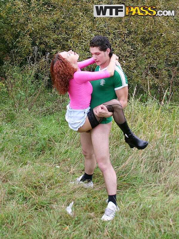 Redhead Wendy's Stranger Grassland Adventure: Outdoor Sex, Boots Fuck, Doggystyle, Blowjob, Anal and Cum for the Ulti...