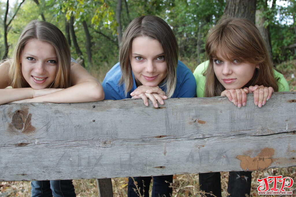 Natural beauty three naked teens exploring the countryside - Carmen Fox, Nestee Shy