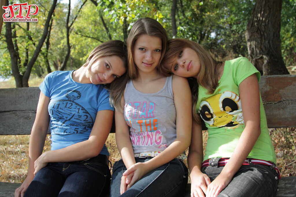 Natural beauty three naked teens exploring the countryside - Carmen Fox, Nestee Shy