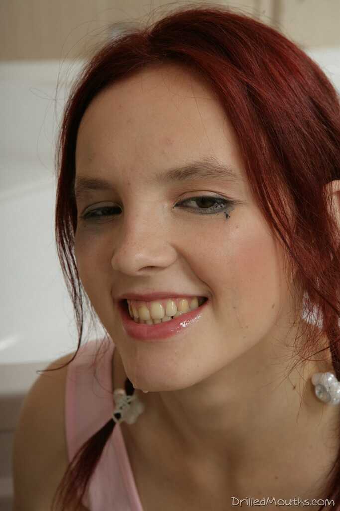 Redhot Oksana in the Bathroom: Sucking cocks and swallowing cum for a hot Alison Rock fuck - Alison Rock