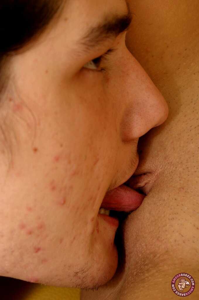 Young blonde Vikki and her boyfriend explore new positions in the college dorm room - Vikki, Valter Karotti