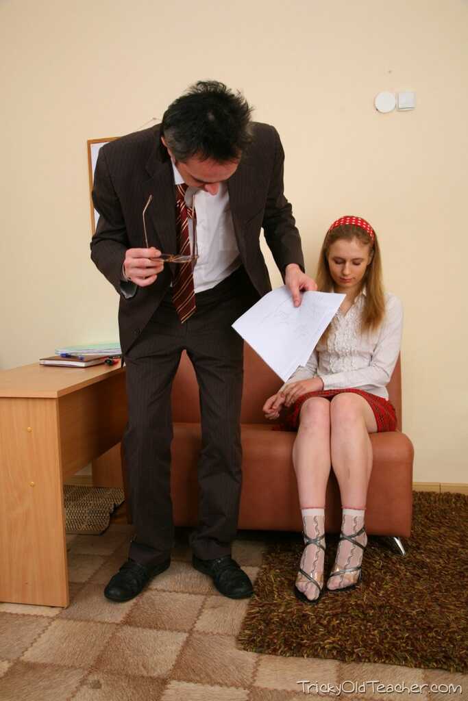 Graceful Submission: Grace Gets Tricked by Her Perverted Teacher into a Night of Upskirt Upskirt Fuck with Old Man Cum on ...