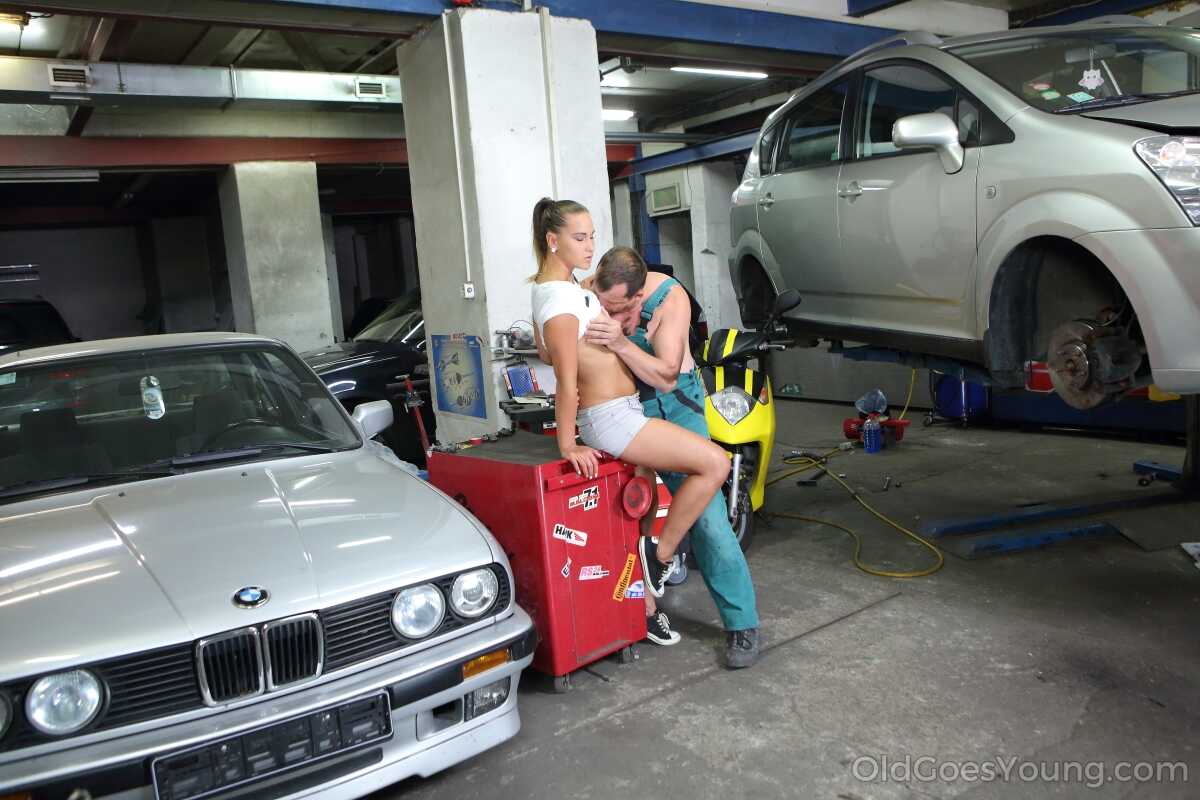 Naomi Bennet's Big Tits Blowjob Mechanic: A Sweet Teen's Car Repair Payment Plan - Naomi Bennet