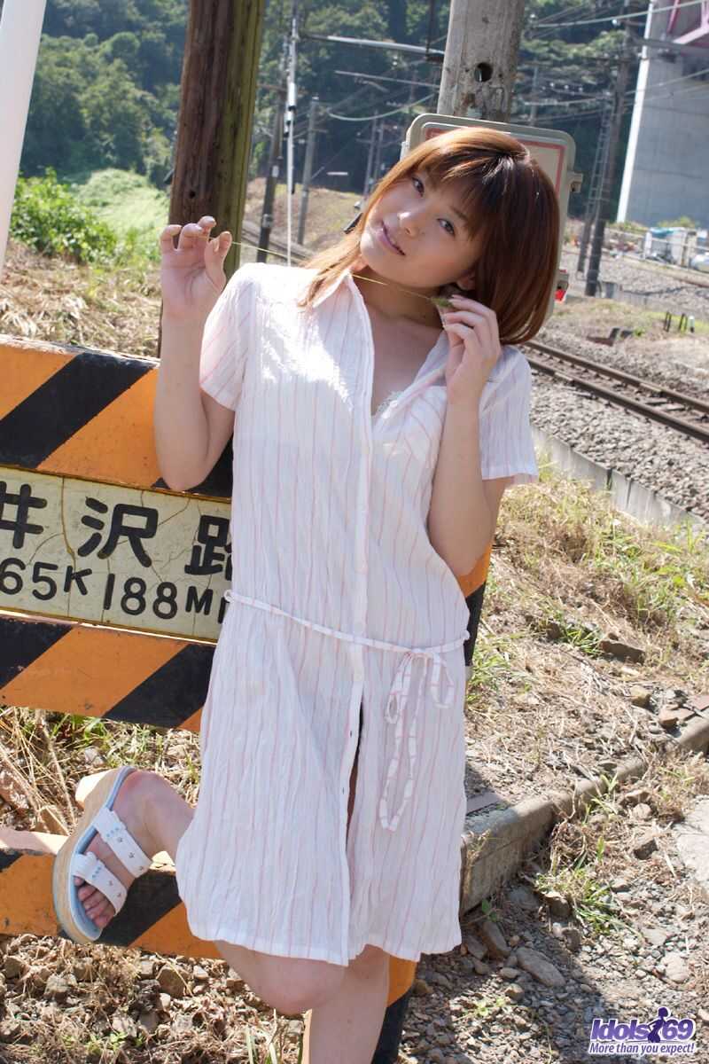 Asian Teen Rail Track Panties Kyoko Nakajima Exposing Her Little Secret - Kyoko Nakajima