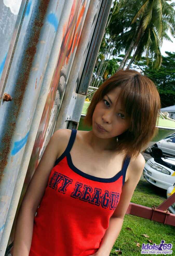 Japanese model Minami Aikawa exposes her hairy muff and perky teen tits for your enjoyment! - Minami Aikawa