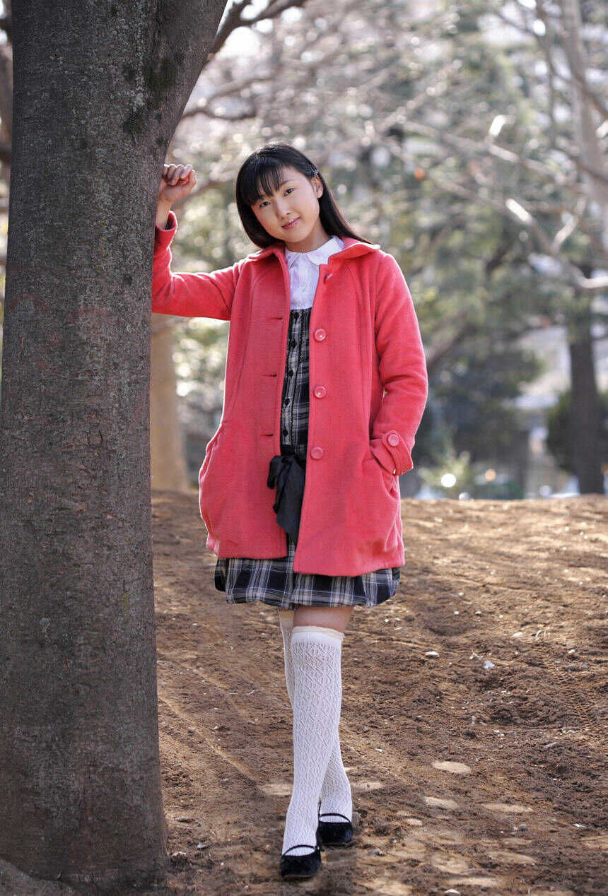 Young looking Japanese schoolgirl Youko Sasaoka gets naked in white OTK socks and teases her innocent body for your pleasu...