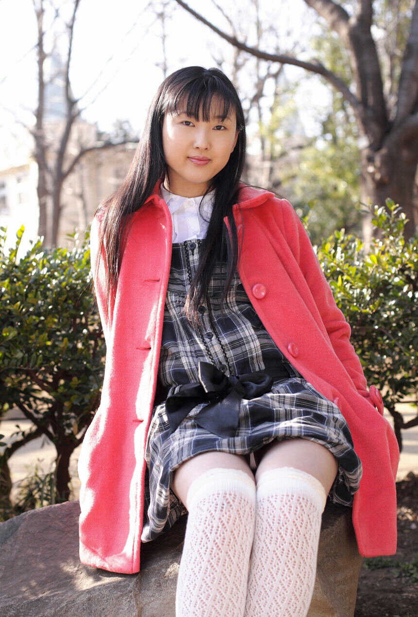 Young looking Japanese schoolgirl Youko Sasaoka gets naked in white OTK socks and teases her innocent body for your pleasu...