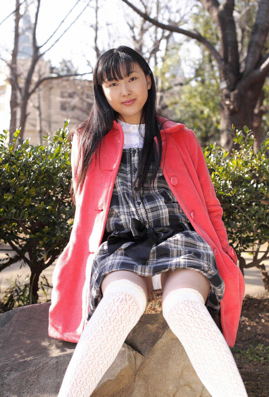 Young looking Japanese schoolgirl Youko Sasaoka gets naked in white OTK socks and teases her innocent body for your pleasu...