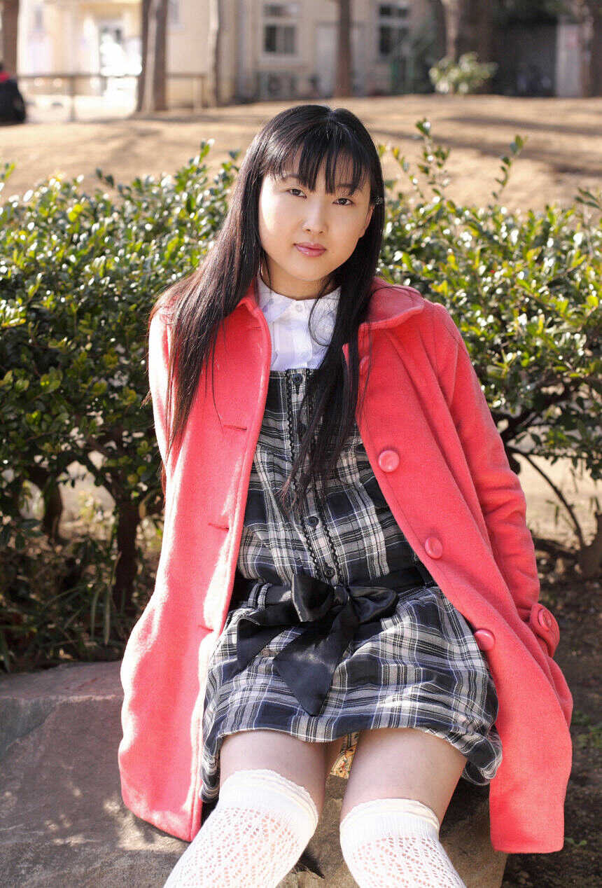 Young looking Japanese schoolgirl Youko Sasaoka gets naked in white OTK socks and teases her innocent body for your pleasu...