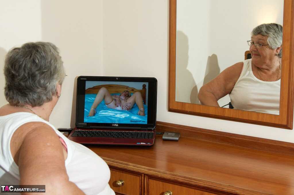 Granny Gets Naughty in Tan Tights Doctor's Obese Patient Strips Down in Granny Panties for Some Good Lovin' - 