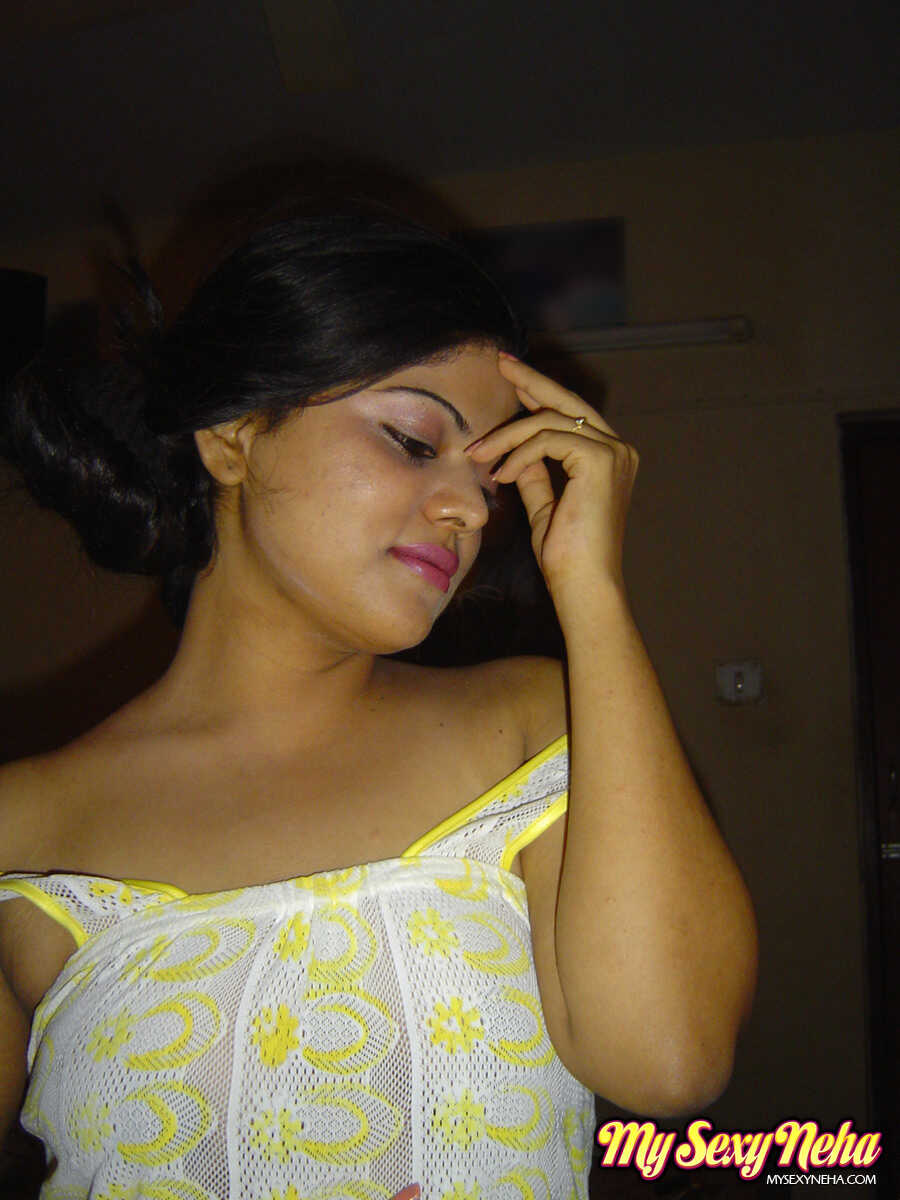 Neha's Naughty Natural Nudes Uncovering Her Large Areolas While Pleasuring Herself 