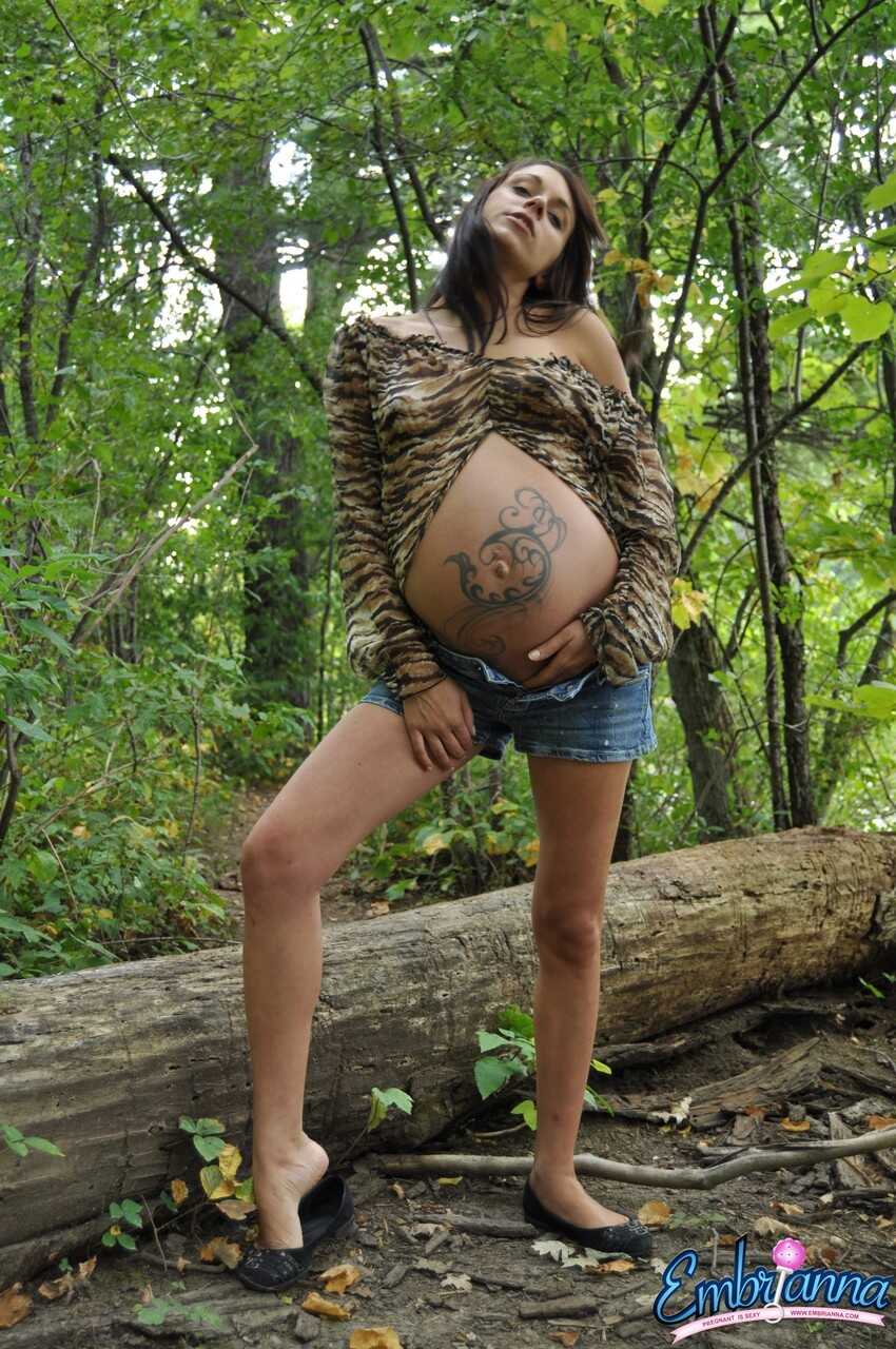 Baby on Board! Brianna’s Naughty Woodland Adventure with a Swollen Belly and Curvy Ass