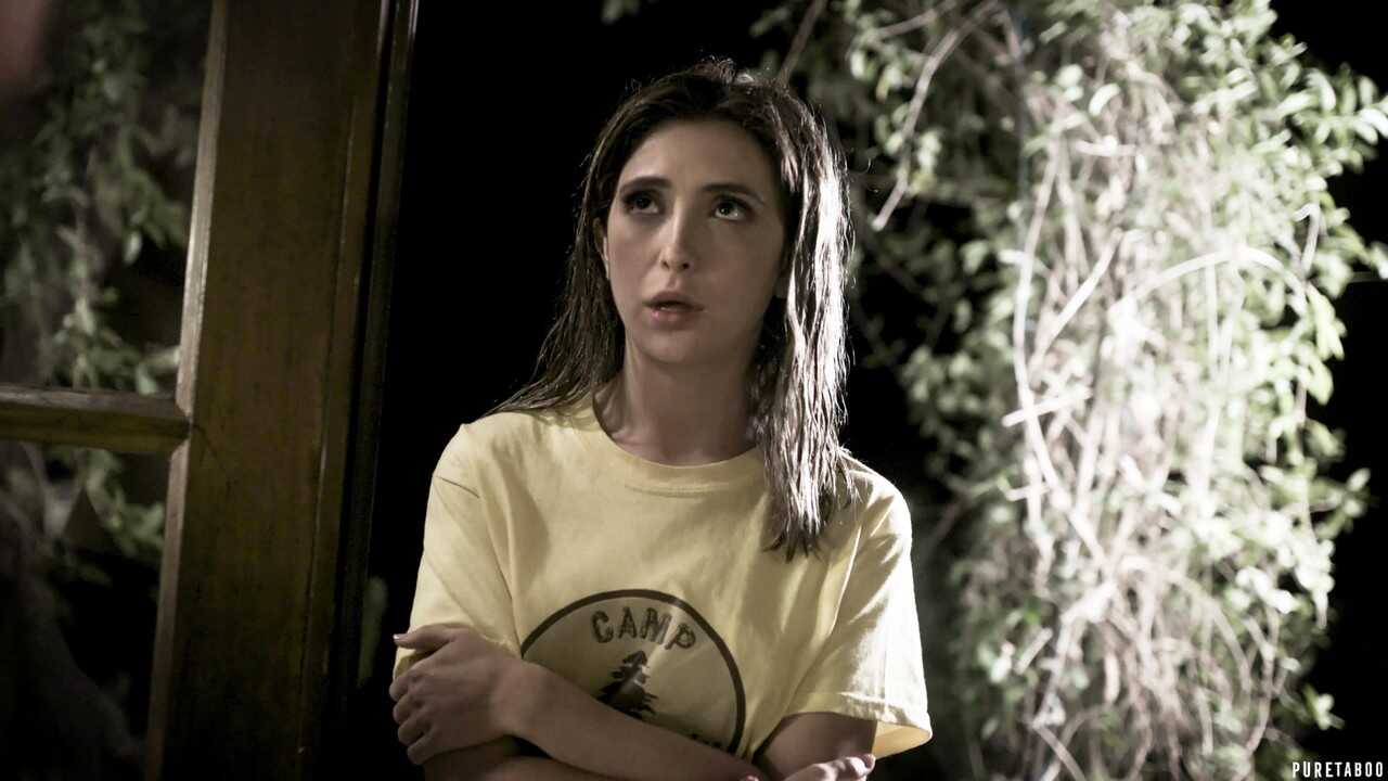 Brunette Teen Jane Wilde Takes a Facial While Getting Fucked by Two Camp Counselors - Jane Wilde, Danny Mountain, Jake Adams