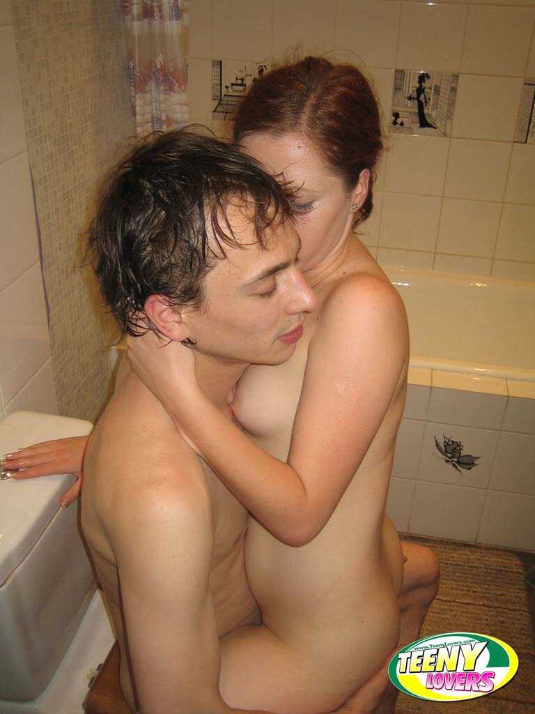 Closeted horny teens banging behind the bathroom doors!