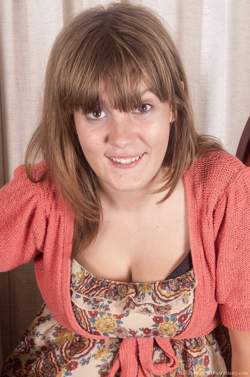Chubby teen Emma Frost cups her full breasts before showing her bush, dirty ass PAWG teen spreads her legs for the camera ...