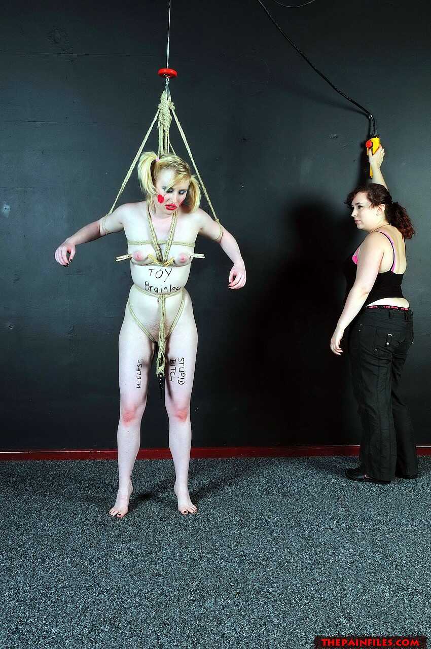 Blonde Satin Clown Paints a Sexy Picture.