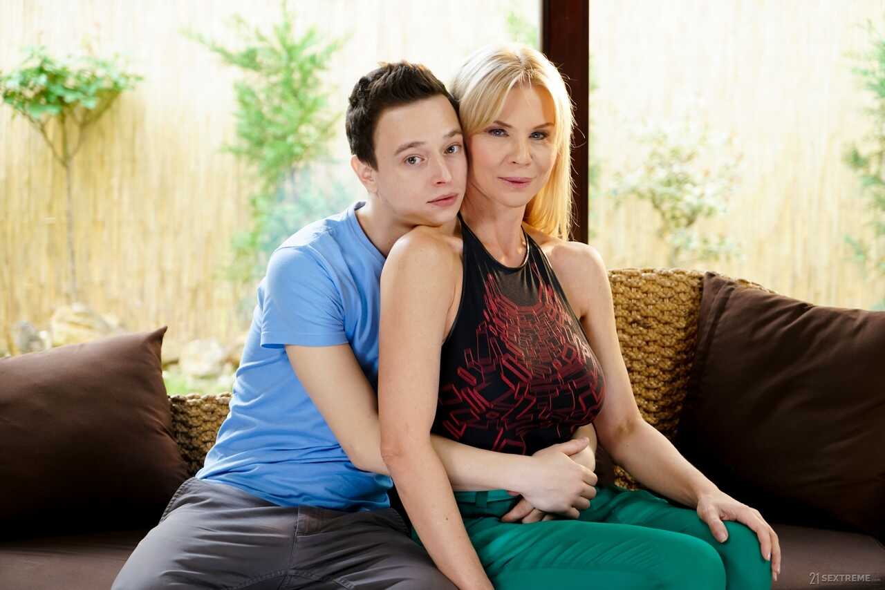 Busty Blonde Cougar Nadya Basinger Gets Revenge on Her Former Babysitter by Giving Him a Steamy Blowjob and Tight Pussy Fu...