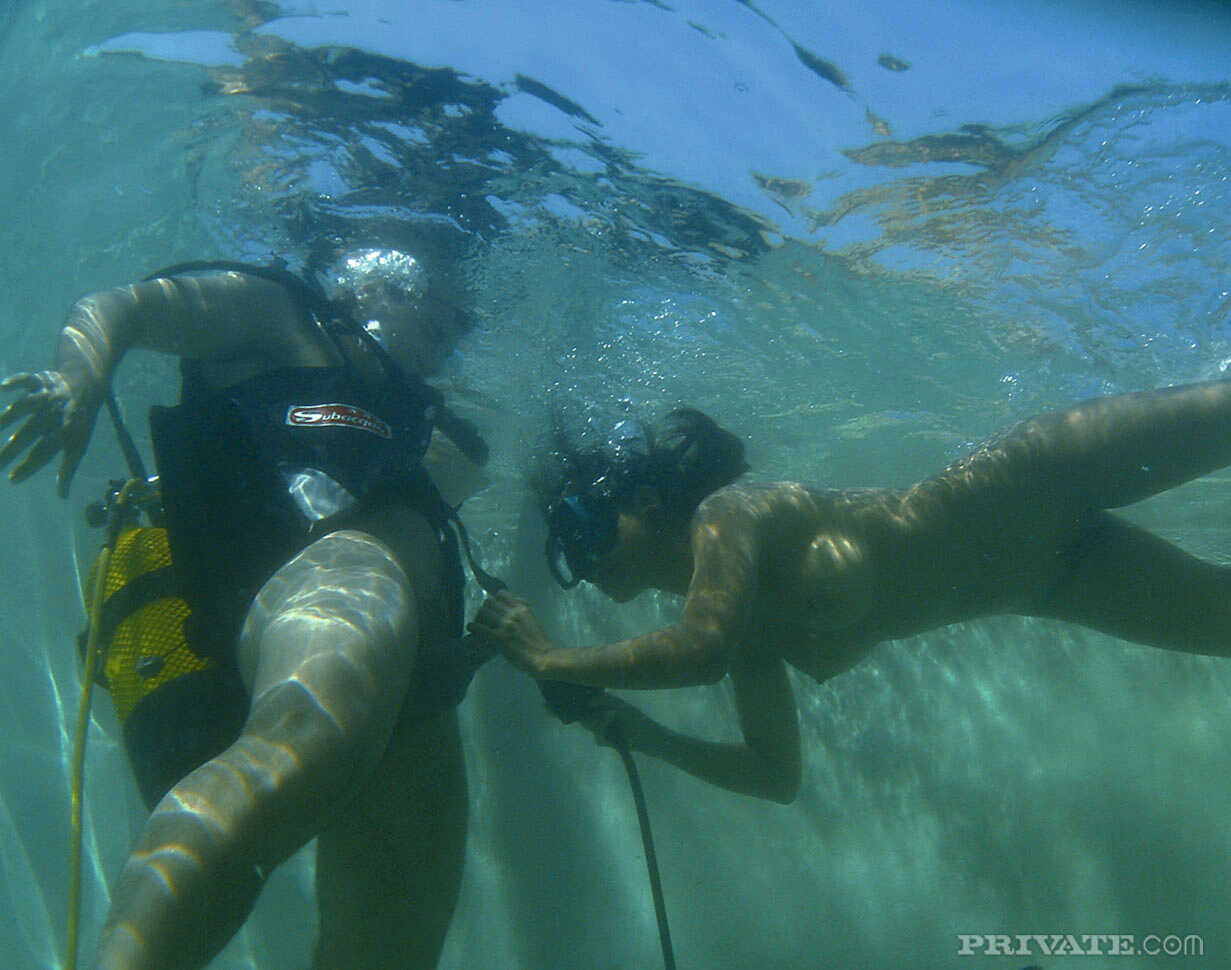Underwater Blowjob with a Thai MILF Anal Fake Tits Diver - Priva