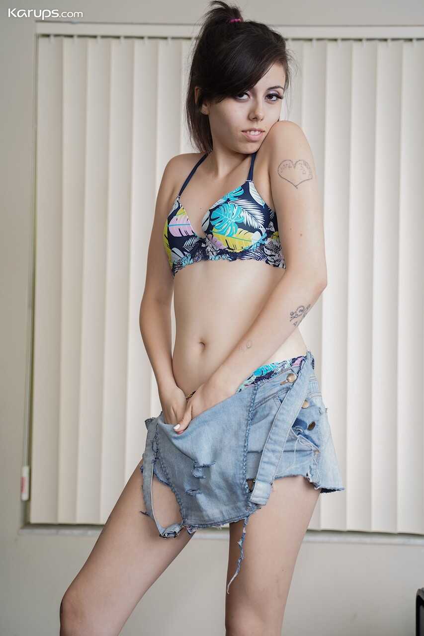 Becca Pierces Her Perky Nipples While She Strips - Becca Pierce