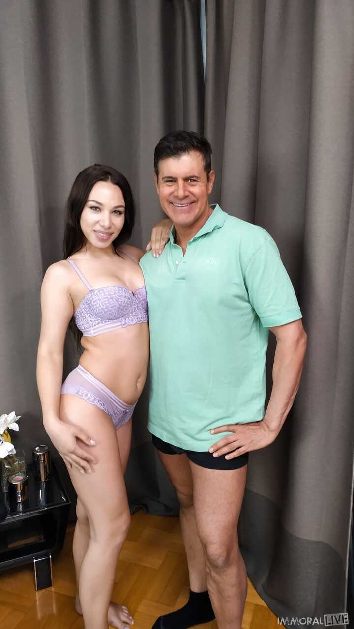 Breast-Obstructed Nudity Regina Sparks' Big Boobs Uncovered Next to Porno Dan - Porno Dan, Regina Sparks
