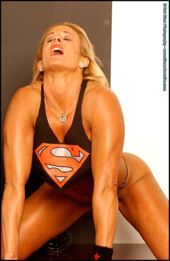 Blonde Bombshell Fitness Model Cynthia Bridges Shows Off Her Ripped Physique in Front of the Camera - Cynthia Bridges