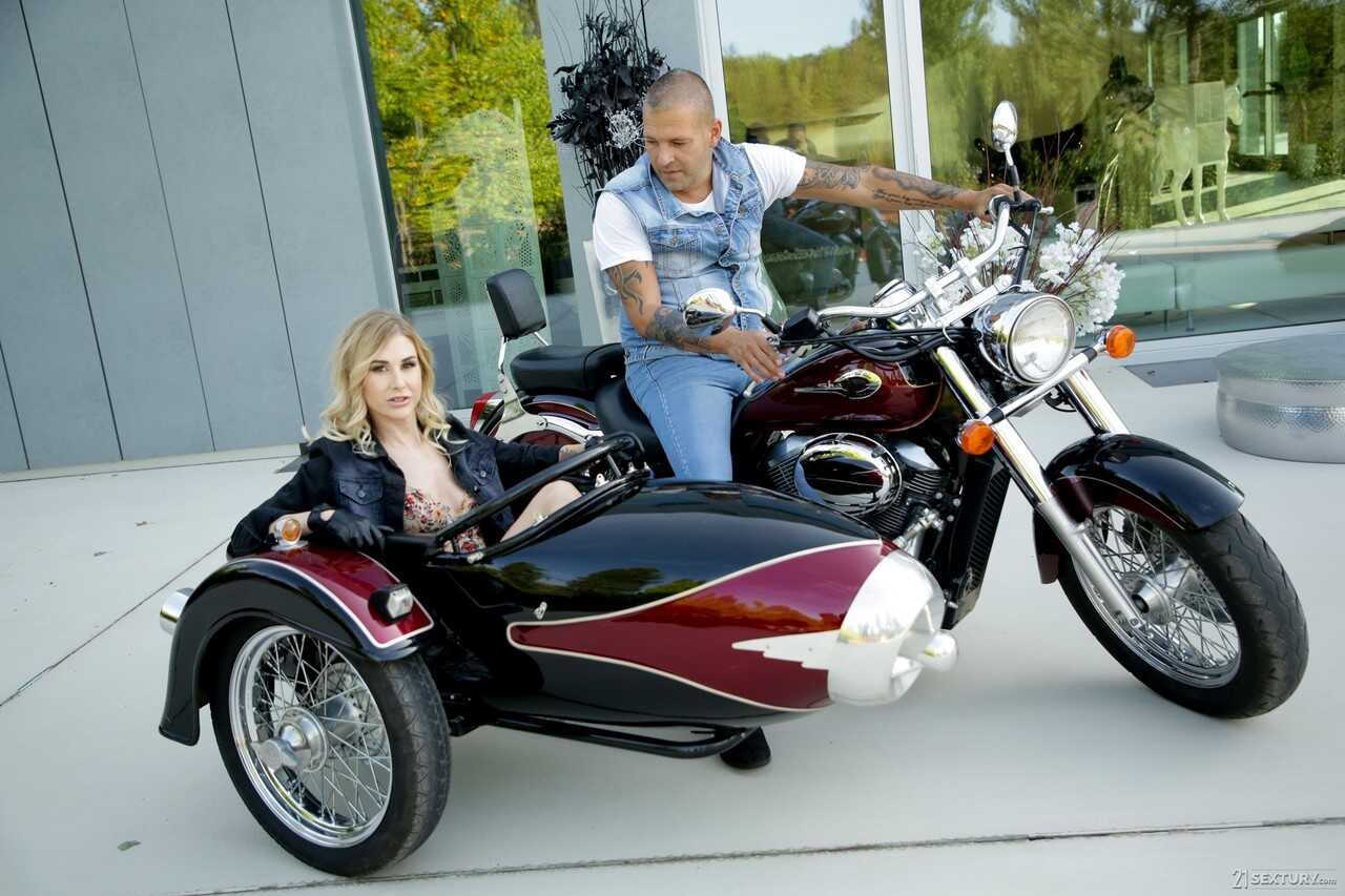 Blonde Bombshell Madison A Takes a Sidecart Ride to a Big Dick Destination with Thomas Stone - Madison A, Thomas Stone