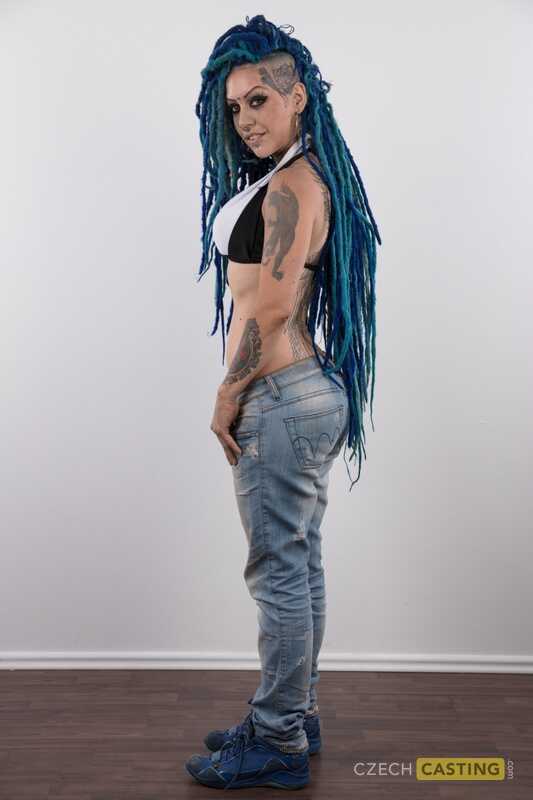 Dyed Dreads Diva: Naked In Her Debut As A Modelling Punk Girl